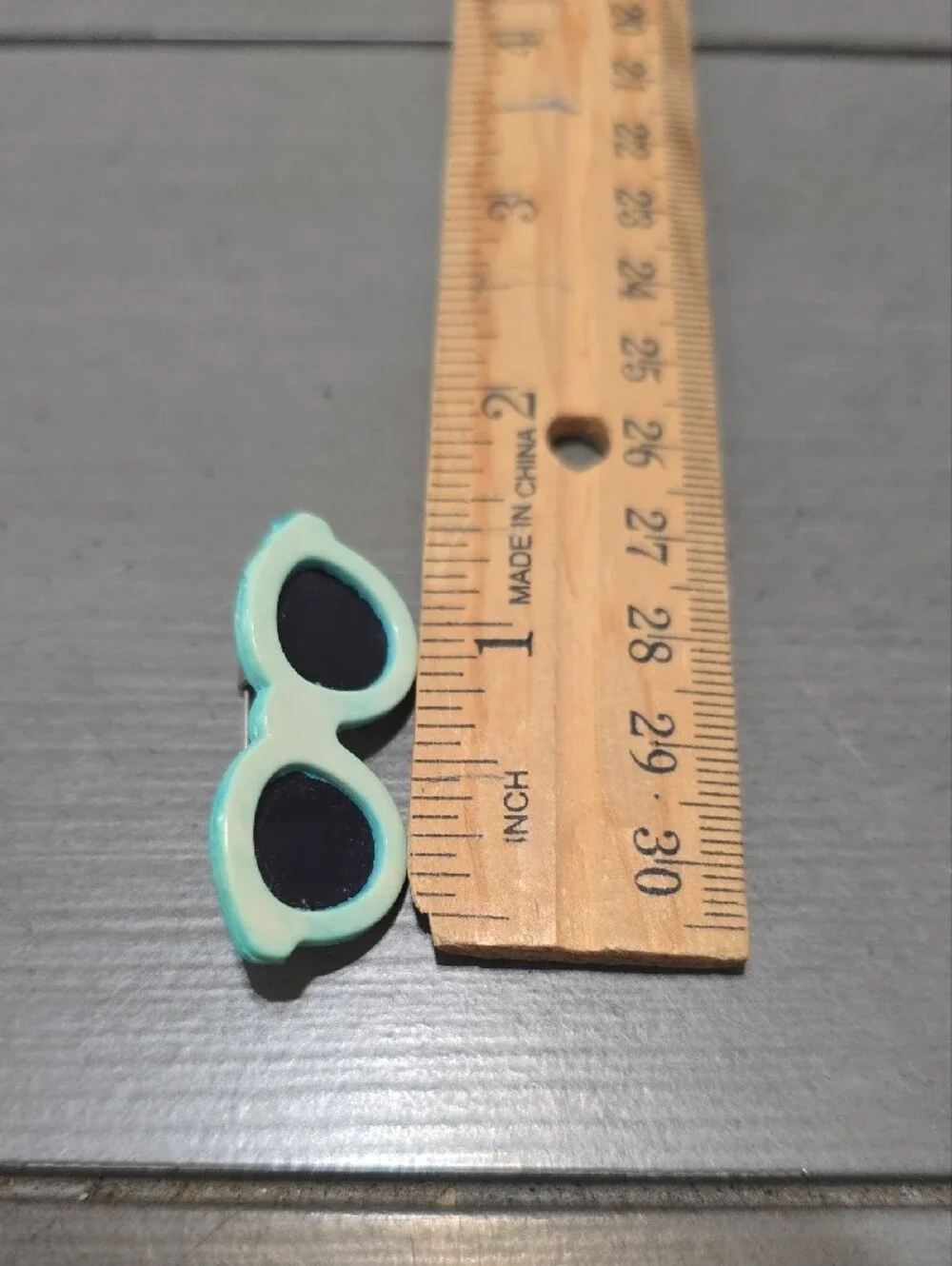 Mint Green/Blue Retro Sunglasses Pin with Black Lenses
